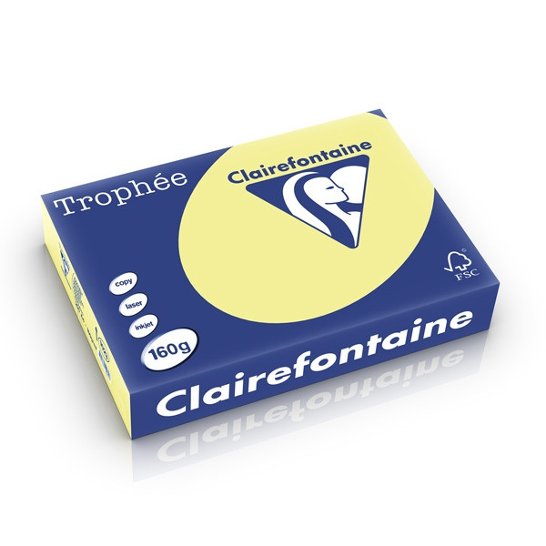 Clairefontaine gekleurd papier citroengeel 160 g/m² A4 (250 vellen) 1023C 250240 - 1