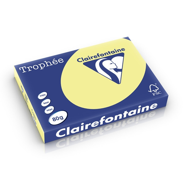 Clairefontaine gekleurd papier citroengeel 80 g/m² A3 (500 vellen) 1890C 250183 - 1