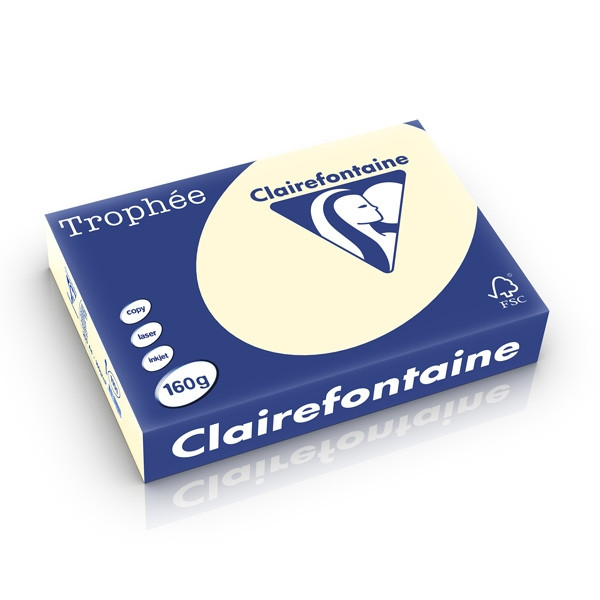 Clairefontaine gekleurd papier crème 160 g/m² A4 (250 vellen) 1101C 250233 - 1