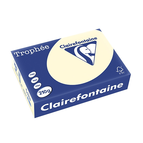hop maagpijn duim Clairefontaine gekleurd papier crème 210 grams A4 (250 vel) Clairefontaine  123inkt.be