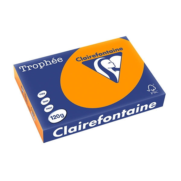 Clairefontaine gekleurd papier fel oranje 120 g/m² A4 (250 vellen) 1763C 250079 - 1