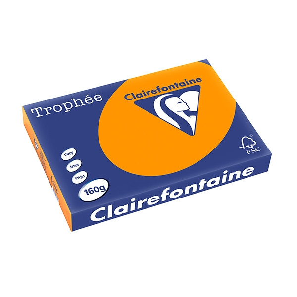 Clairefontaine gekleurd papier fel oranje 160 g/m² A3 (250 vellen) 1766C 250152 - 1