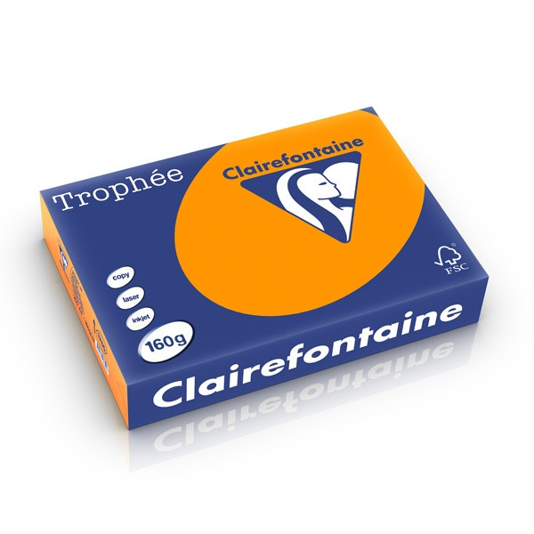 Clairefontaine gekleurd papier fel oranje 160 g/m² A4 (250 vellen) 1765C 250254 - 1