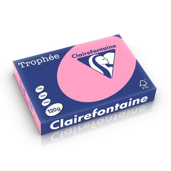 Clairefontaine gekleurd papier felroze 120 g/m² A4 (250 vellen) 1277C 250202 - 1