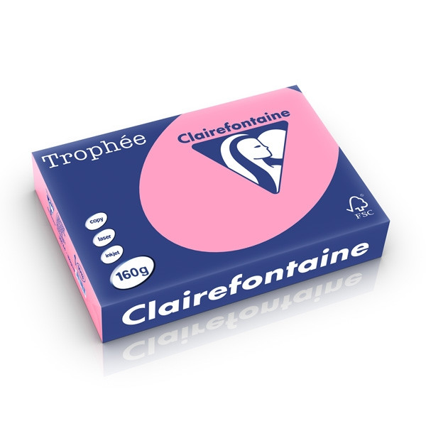 Clairefontaine gekleurd papier felroze 160 g/m² A4 (250 vellen) 1013C 250245 - 1
