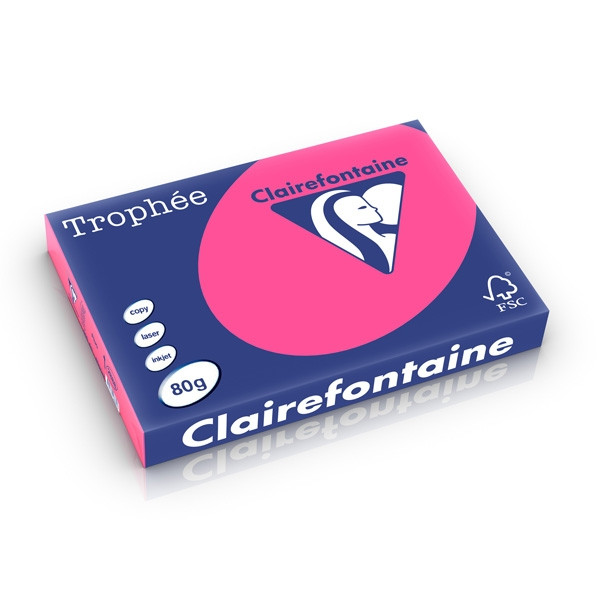 Clairefontaine gekleurd papier fluoroze 80 g/m² A3 (500 vellen) 2888C 250290 - 1