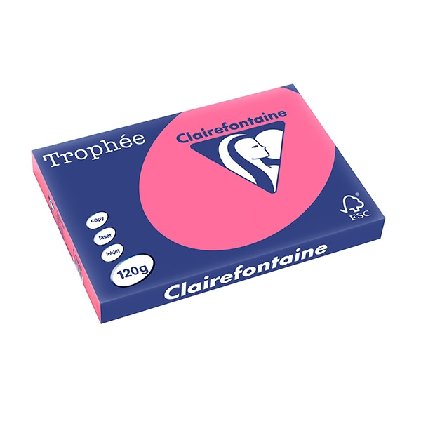 Clairefontaine gekleurd papier fuchsia 120 g/m² A3 (250 vellen) 1319C 250137 - 1