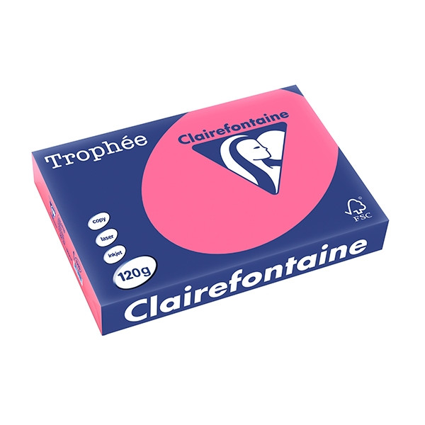Clairefontaine gekleurd papier fuchsia 120 g/m² A4 (250 vellen) 1219C 250081 - 1