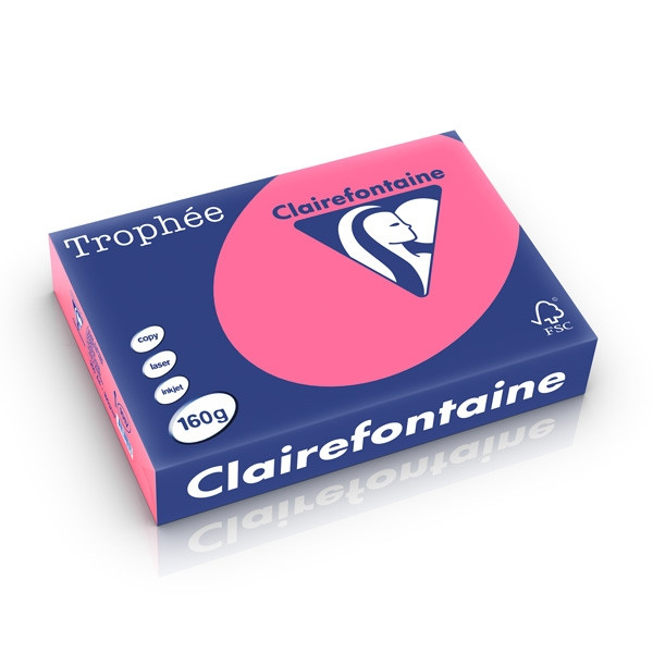 Clairefontaine gekleurd papier fuchsia 160 g/m² A4 (250 vellen) 1017C 250258 - 1