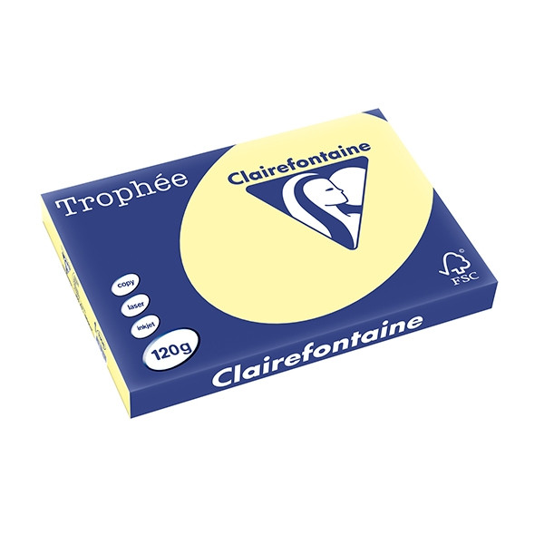 Clairefontaine gekleurd papier geel 120 g/m² A3 (250 vellen) 1308C 250129 - 1