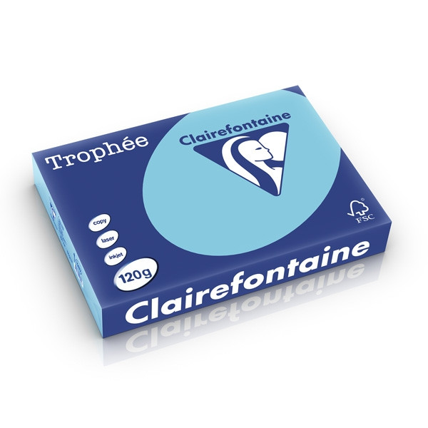 Clairefontaine gekleurd papier helblauw 120 g/m² A4 (250 vellen) 1282C 250204 - 1