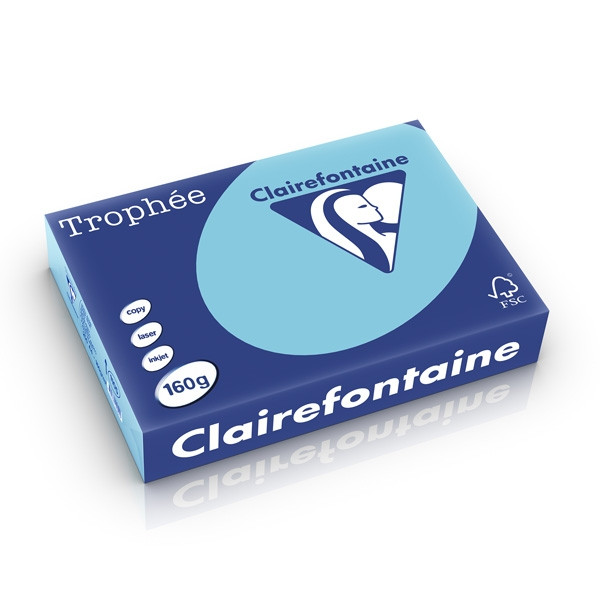 Clairefontaine gekleurd papier helblauw 160 g/m² A4 (250 vellen) 1105C 250247 - 1
