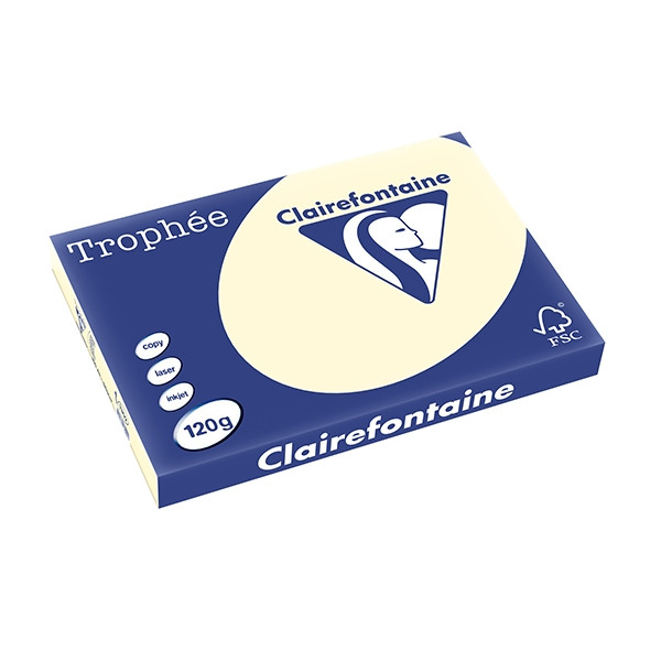 Clairefontaine gekleurd papier ivoor 120 g/m² A3 (250 vellen) 1302C 250126 - 1