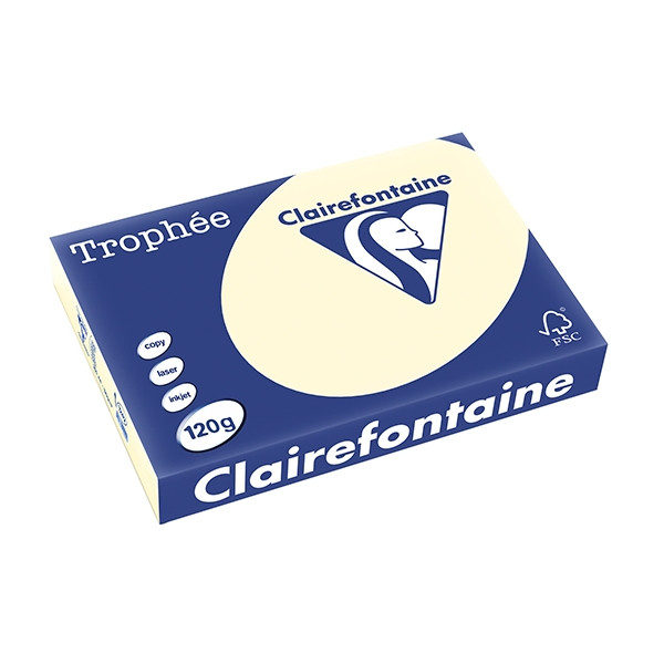 Clairefontaine gekleurd papier ivoor 120 g/m² A4 (250 vellen) 1242C 250071 - 1