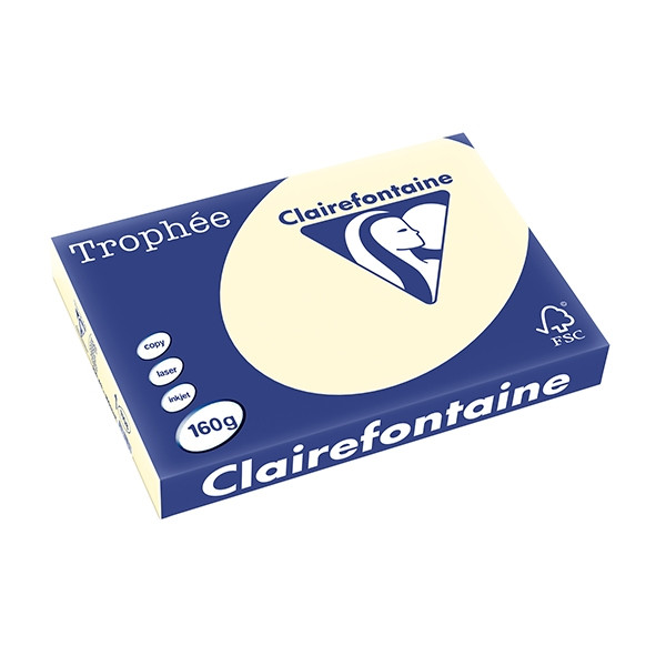 Clairefontaine gekleurd papier ivoor 160 g/m² A3 (250 vellen) 1108C 250144 - 1