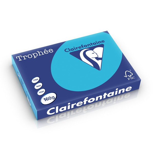 Clairefontaine gekleurd papier koningsblauw 160 g/m² A3 (250 vellen) 1144C 250283 - 1