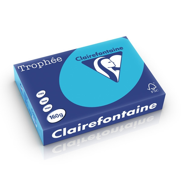 Clairefontaine gekleurd papier koningsblauw 160 g/m² A4 (250 vellen) 1052C 250260 - 1
