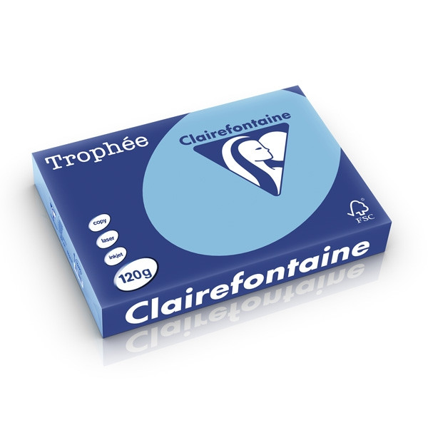 Clairefontaine gekleurd papier lavendelblauw 120 g/m² A4 (250 vellen) 250203 - 1