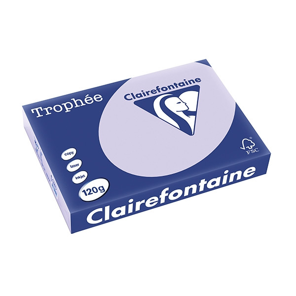 Clairefontaine gekleurd papier lila 120 g/m² A4 (250 vellen) 1211C 250076 - 1
