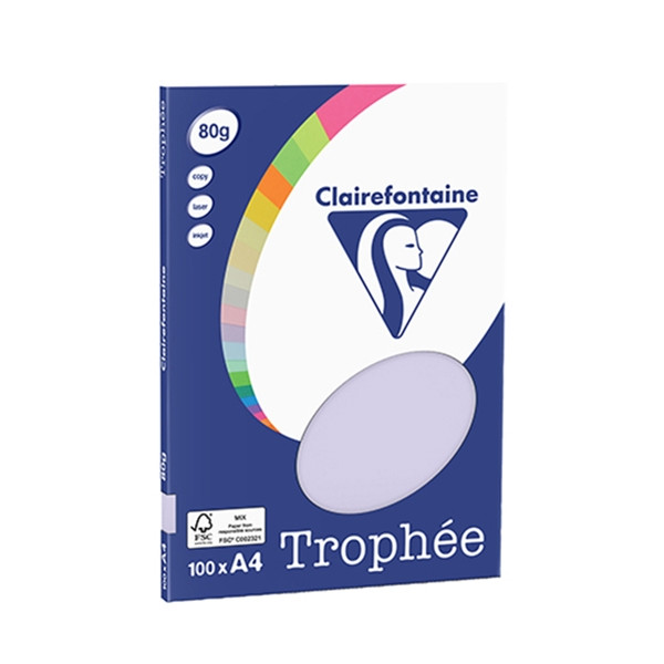 Clairefontaine gekleurd papier lila 80 g/m² A4 (100 vellen) 4102C 250041 - 1