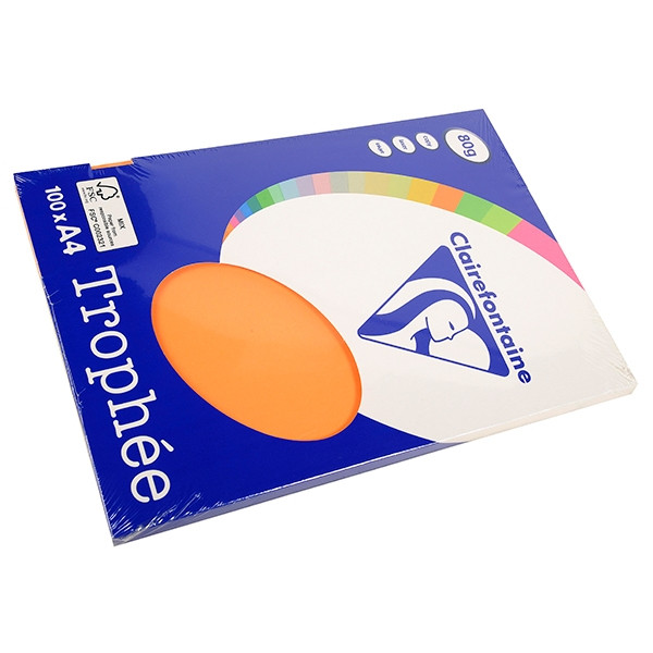 Clairefontaine gekleurd papier oranje 80 g/m² A4 (100 vellen) 4108C 250004 - 1