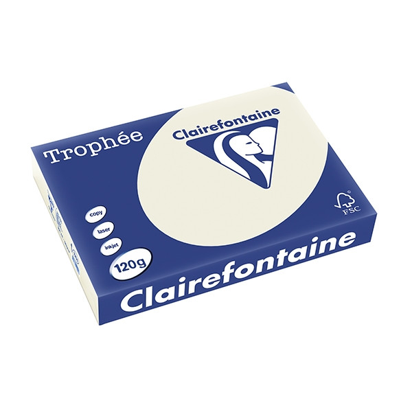 Clairefontaine gekleurd papier parelgrijs 120 g/m² A4 (250 vellen) 1201C 250070 - 1