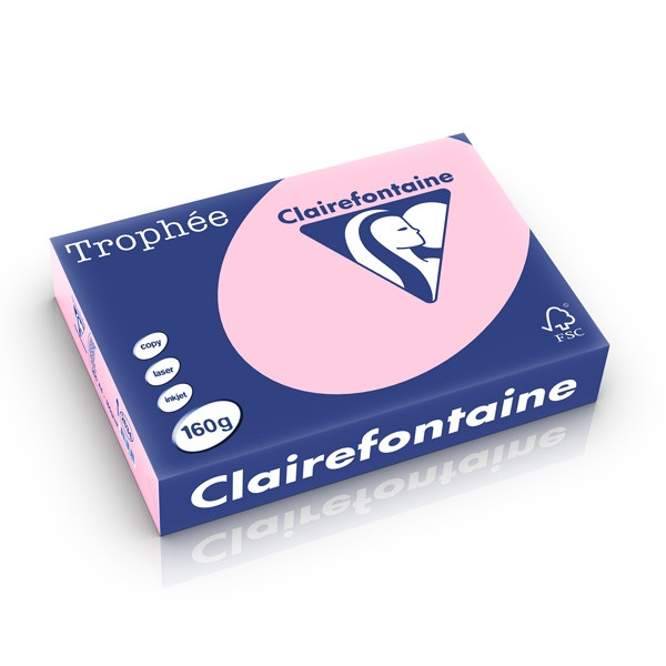 Clairefontaine gekleurd papier roze 160 g/m² A4 (250 vellen) 2634C 250243 - 1
