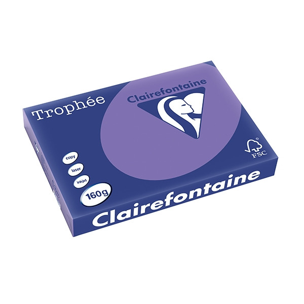 Clairefontaine gekleurd papier violet 160 g/m² A3 (250 vellen) 1047C 250156 - 1