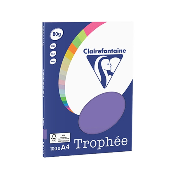 Clairefontaine gekleurd papier violet 80 g/m² A4 (100 vellen) 4116C 250043 - 1