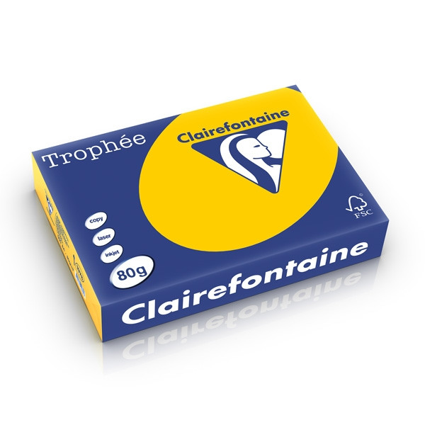 Clairefontaine gekleurd papier zonnebloemgeel 80 g/m² A4 (500 vellen) 1978C 250177 - 1