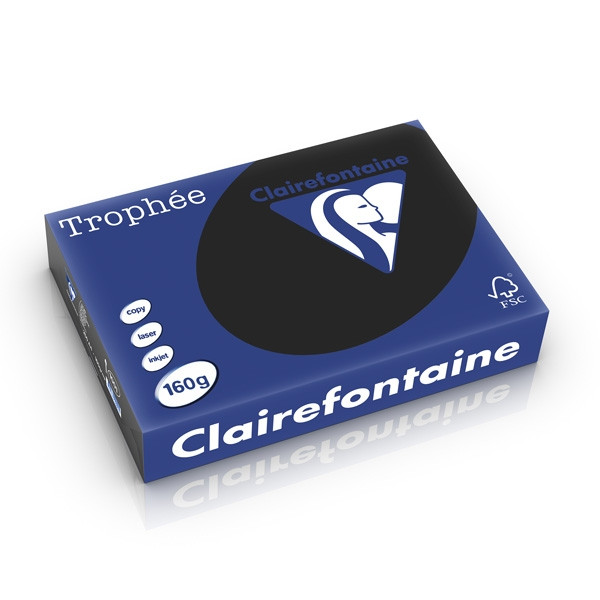 Clairefontaine gekleurd papier zwart 160 g/m² A4 (250 vellen) 1001C 250267 - 1