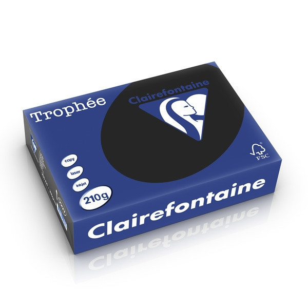 Aannemelijk Terzijde Dollar Clairefontaine gekleurd papier zwart 210 grams A4 (250 vel) Clairefontaine  123inkt.be