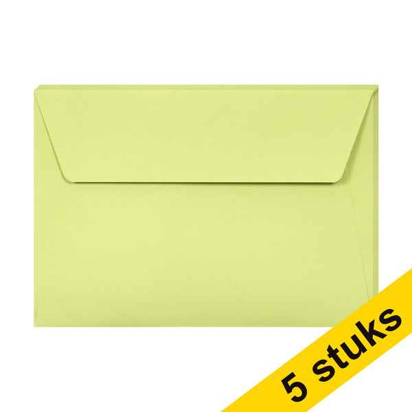 Clairefontaine gekleurde enveloppen bladgroen C6 120 g/m² (5 stuks) 26476C 250329 - 1