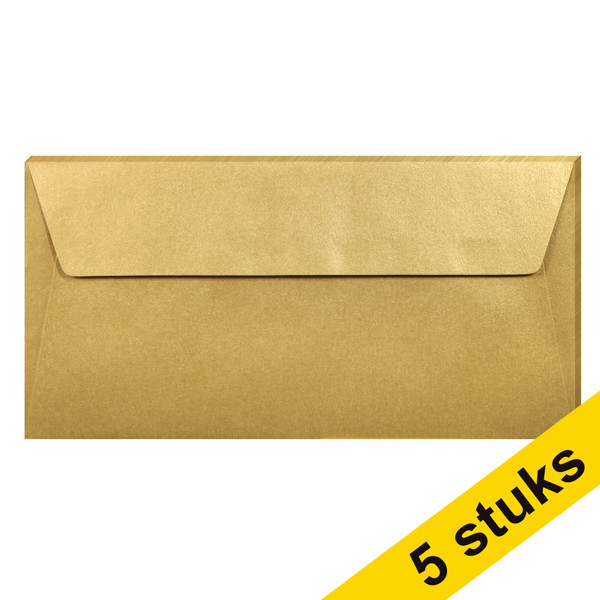 Clairefontaine gekleurde enveloppen goud EA5/6 120 g/m² (5 stuks) 26085C 250326 - 1