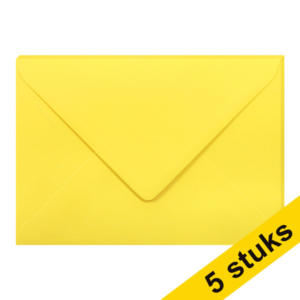 Clairefontaine gekleurde enveloppen intens geel C5 120 g/m² (5 stuks) 26562C 250343 - 1
