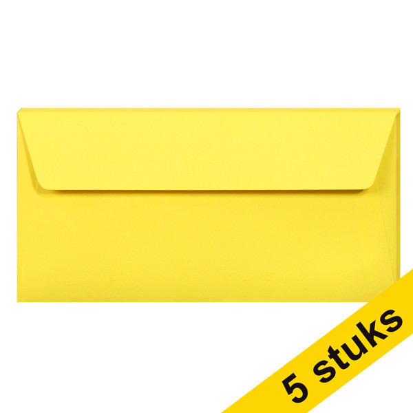 Clairefontaine gekleurde enveloppen intens geel EA5/6 120 g/m² (5 stuks) 26565C 250319 - 1