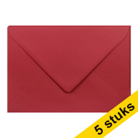 Clairefontaine gekleurde enveloppen intens rood C5 120 g/m² (5 stuks) 26582C 250347