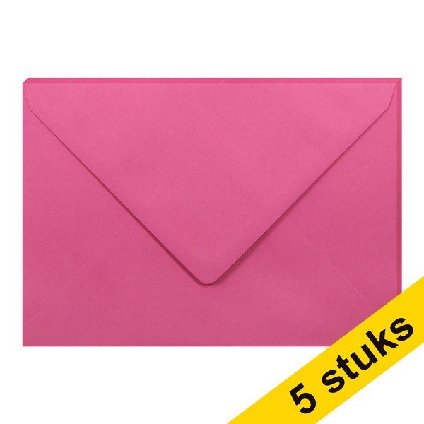 Clairefontaine gekleurde enveloppen intens roze C5 120 g/m² (5 stuks) 26572C 250345 - 1