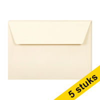 Clairefontaine gekleurde enveloppen ivoor C6 120 g/m² (5 stuks) 26446C 250328