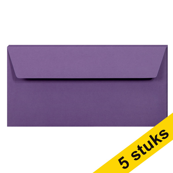 Clairefontaine gekleurde enveloppen lila EA5/6 120 g/m² (5 stuks) 26605C 250322 - 1