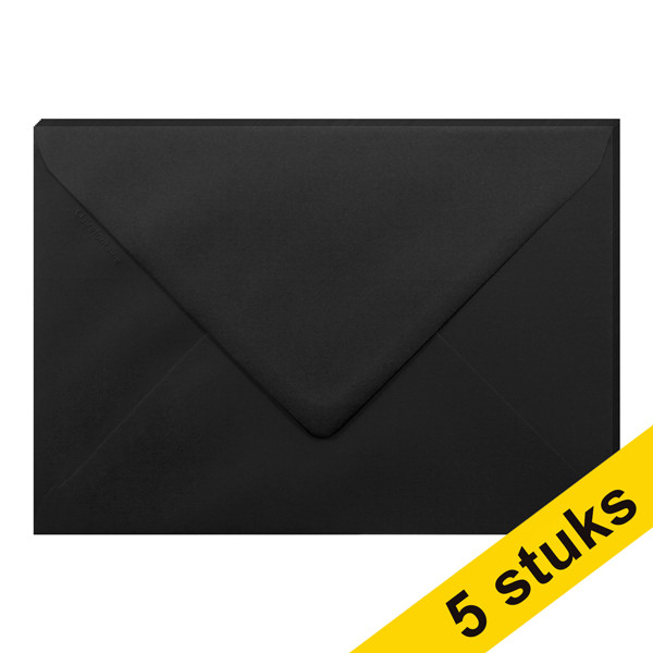 Clairefontaine gekleurde enveloppen zwart C5 120 g/m² (5 stuks) 26832C 250348 - 1