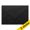 Clairefontaine gekleurde enveloppen zwart C5 120 g/m² (5 stuks)