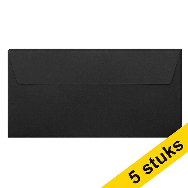 Clairefontaine gekleurde enveloppen zwart EA5/6 120 g/m² (5 stuks) 26835C 250324 - 1
