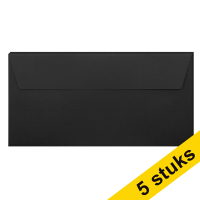 Clairefontaine gekleurde enveloppen zwart EA5/6 120 g/m² (5 stuks) 26835C 250324