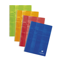 Clairefontaine spiraalschrift A4 geruit (5 mm) 90 g/m² 50 vellen (10 stuks) - assorti 404560
