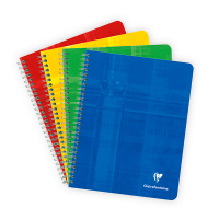 Clairefontaine spiraalschrift A5+ geruit 90 g/m² 60 vellen assorti 5 stuks 882C 250423