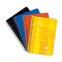 Clairefontaine spiraalschrift A6 90 x 140 mm 90 g/m² 90 vellen geruit 5 mm assorti  (5 stuks) 404565