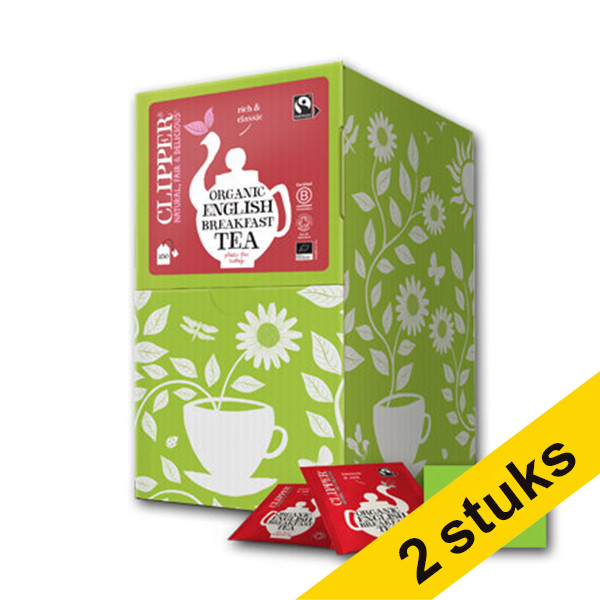 Clipper Aanbieding: 2x Clipper Bio English Breakfast thee (250 stuks)  423979 - 1