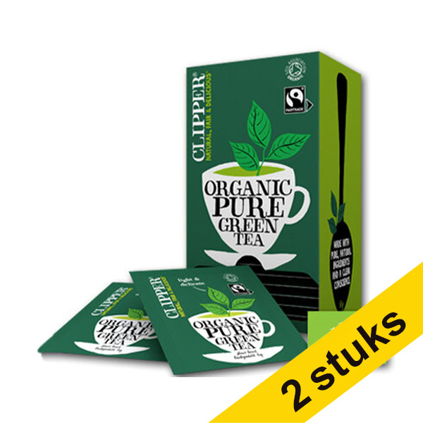 Clipper Aanbieding: 2x Clipper Bio Green thee (6 x 25 stuks)  423959 - 1