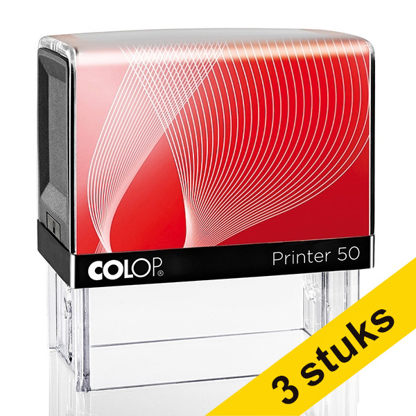 Aanbieding: 3x Colop Printer 50 tekststempel personaliseerbaar 229200 - 1